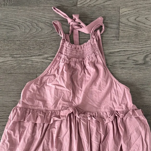 🌼FREE PEOPLE🌼 Anita Dusty Pink Ruffled Maxi Dress, Size S - Picture 3 of 11